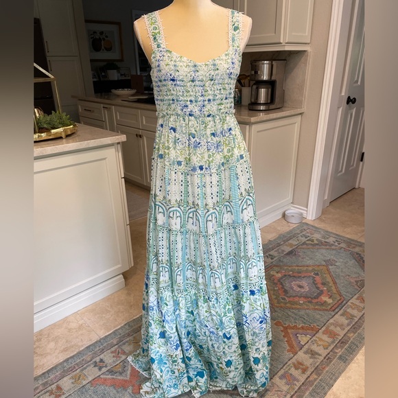 Rococo Sand Elan Maxi Dress with Lace Trim - Picture 1 of 10